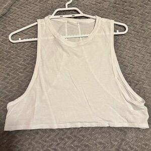 White Sleeveless Lulu Top